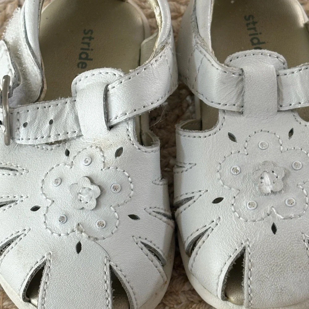 Stride Rite White Baby Walker Sandals